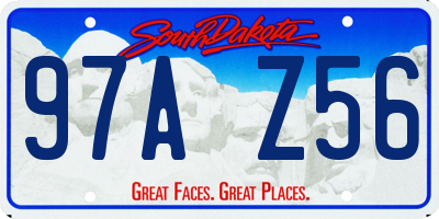 SD license plate 97AZ56