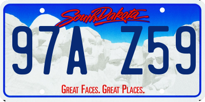 SD license plate 97AZ59