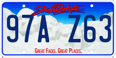 SD license plate 97AZ63