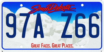 SD license plate 97AZ66
