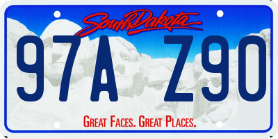 SD license plate 97AZ90