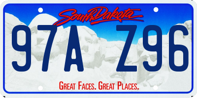 SD license plate 97AZ96