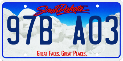 SD license plate 97BA03