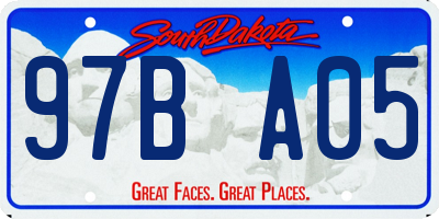 SD license plate 97BA05