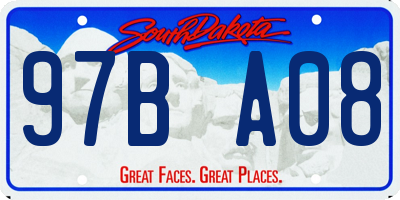 SD license plate 97BA08