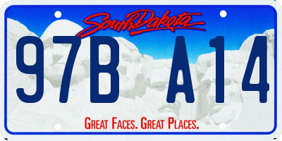 SD license plate 97BA14