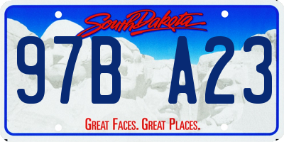 SD license plate 97BA23