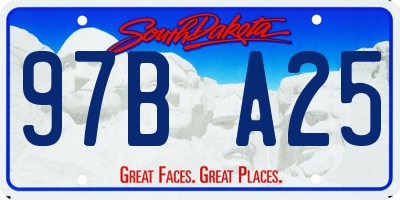 SD license plate 97BA25
