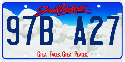 SD license plate 97BA27