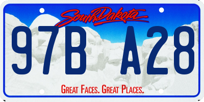 SD license plate 97BA28