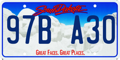 SD license plate 97BA30
