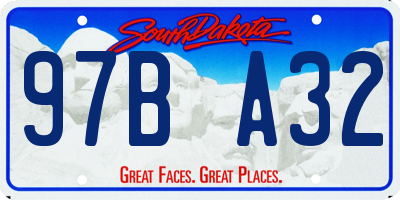 SD license plate 97BA32
