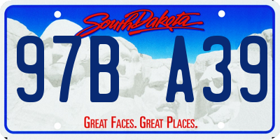 SD license plate 97BA39