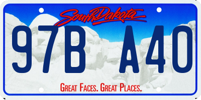 SD license plate 97BA40