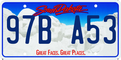 SD license plate 97BA53