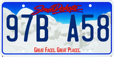 SD license plate 97BA58