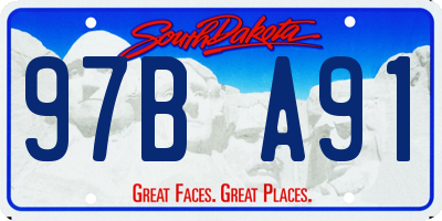 SD license plate 97BA91