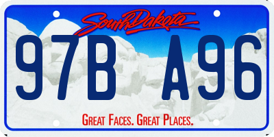 SD license plate 97BA96