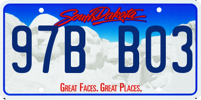 SD license plate 97BB03