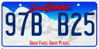 SD license plate 97BB25