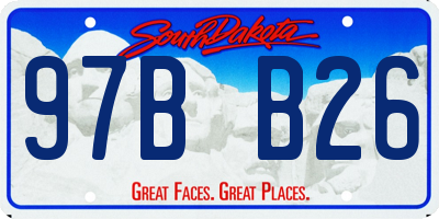 SD license plate 97BB26
