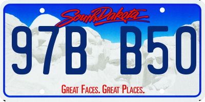 SD license plate 97BB50