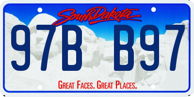 SD license plate 97BB97