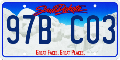 SD license plate 97BC03