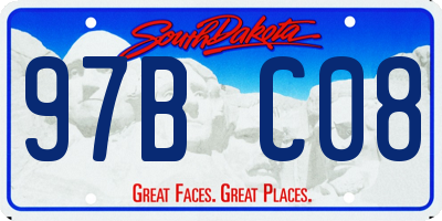 SD license plate 97BC08