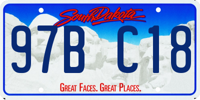 SD license plate 97BC18