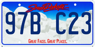 SD license plate 97BC23