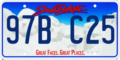 SD license plate 97BC25