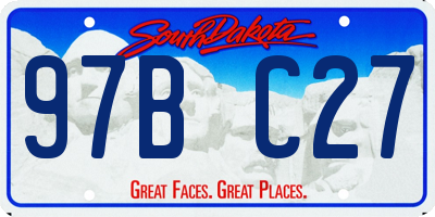 SD license plate 97BC27