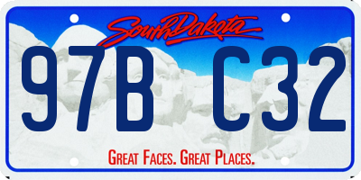 SD license plate 97BC32