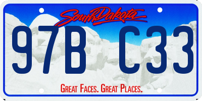 SD license plate 97BC33