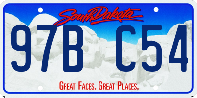 SD license plate 97BC54