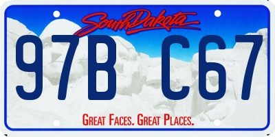 SD license plate 97BC67