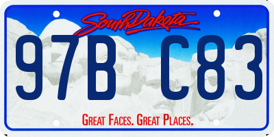 SD license plate 97BC83