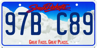 SD license plate 97BC89