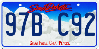 SD license plate 97BC92