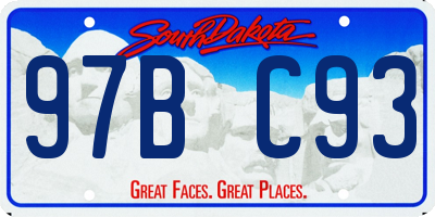 SD license plate 97BC93