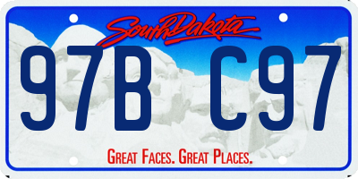 SD license plate 97BC97
