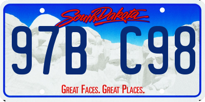 SD license plate 97BC98