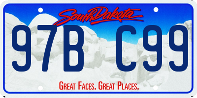 SD license plate 97BC99
