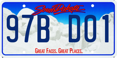 SD license plate 97BD01