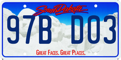 SD license plate 97BD03