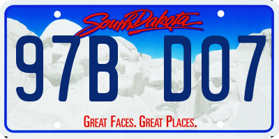 SD license plate 97BD07