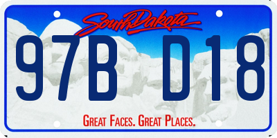 SD license plate 97BD18