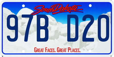 SD license plate 97BD20