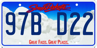 SD license plate 97BD22